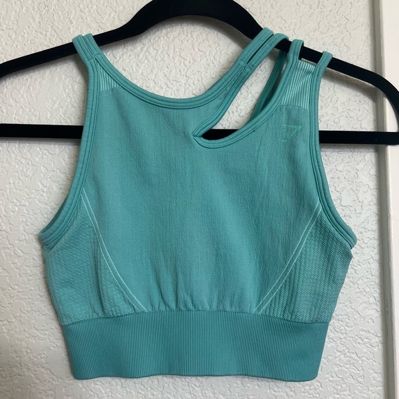 Gymshark Mint Blue Ultra Seamless Sports Bra - Picture 4 of 7